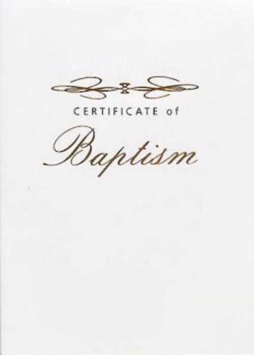 9781426755590 Abingdon Select Collection Adult Baptism Certificate