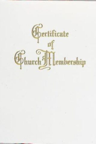 9781426791734 Traditional Steel Engraved Church Membership Certificate