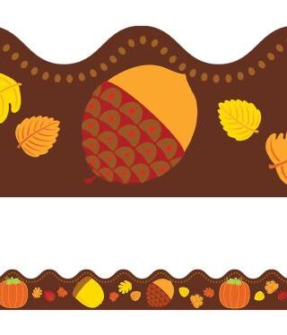 9781483828398 Acorns And Pumpkins Scalloped Borders