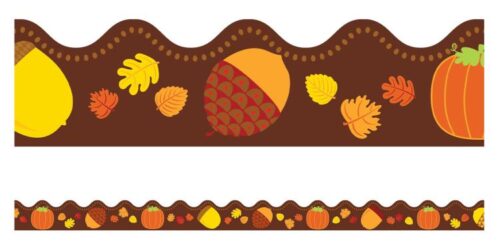 9781483828398 Acorns And Pumpkins Scalloped Borders