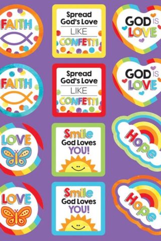 9781483853802 Gods Love Shape Stickers