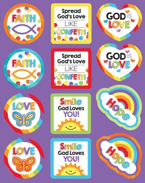 9781483853802 Gods Love Shape Stickers