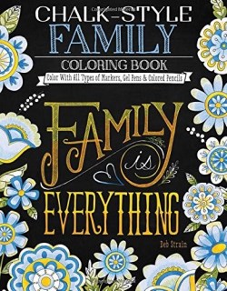 9781497201743 Chalk Style Family Coloring Book