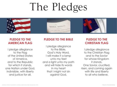 9781596364394 3 In 1 Pledges Of Allegiance Christian Flag Bible Laminated Wall Chart