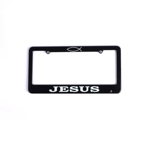 788200878024 Jesus Fish Auto Tag Frame