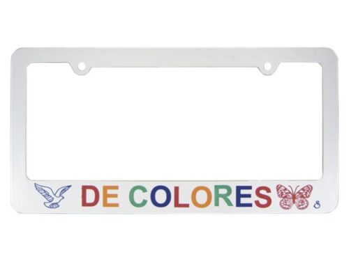 788200516384 De Colores Dove Butterfly License Plate Frame