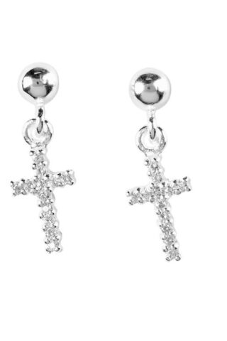 714611164296 CZ Cross Post (Earring)