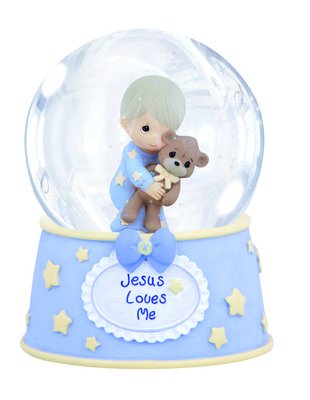 875555021226 Musical Jesus Loves Me Boy Water Globe