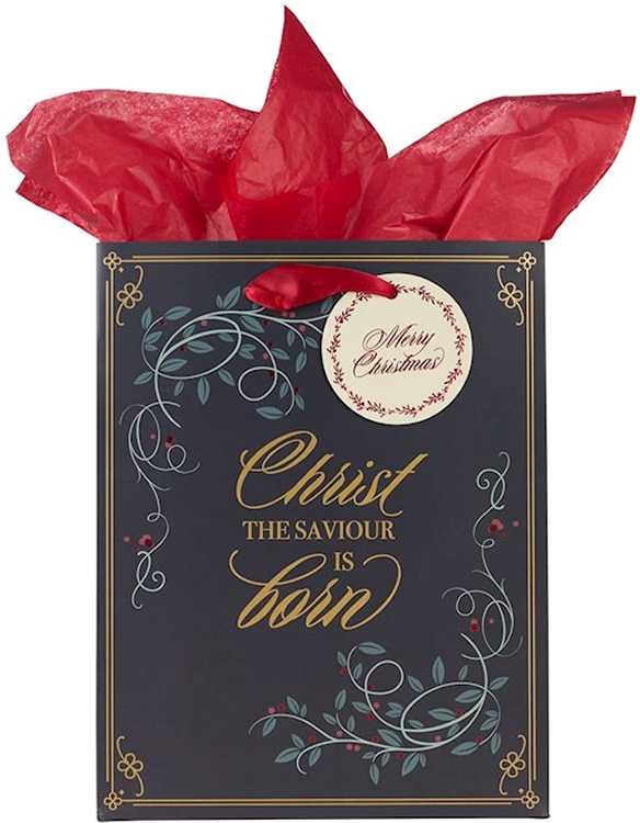 6006937154032 Christmas Holiday Portrait Style Gift Bag & Tissue Paper Set w/Tag: Christ the S