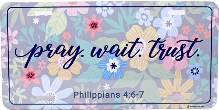 788200876631 Pray Wait Trust Auto Tag