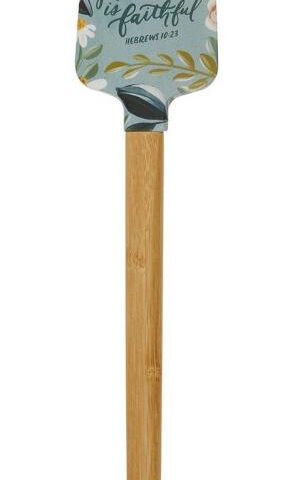 1220000720800 Inspirational Scripture Women's Food Grade Silicone Spatula: He Who Promised Enc