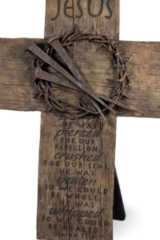 667665118053 Jesus Crown Of Thorns And Nails Desktop Cross