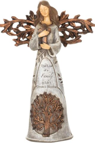 089945651256 Tree Of Life Angel Holding Cross (Figurine)