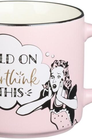 1220000138230 Bless Your Soul XL Pink Coffee Mug Hold On Overthink This