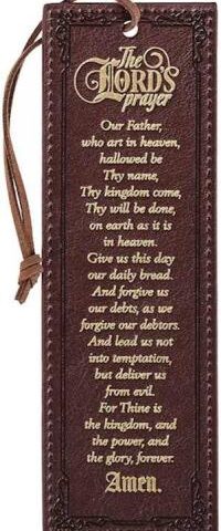 1220000321410 Vegan Leather Premium Scripture Bookmark for Men & Women: The Lord's Prayer - Ma