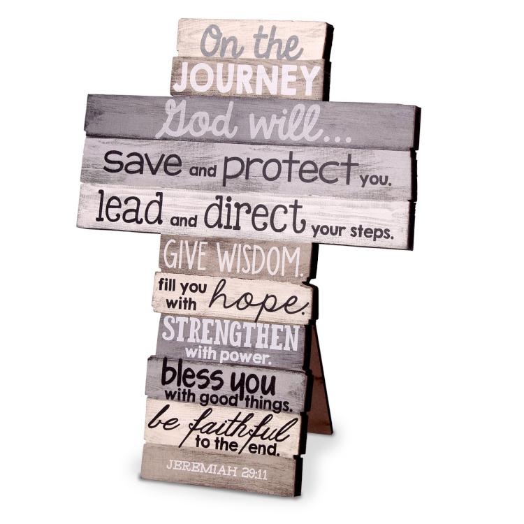 667665112778 Journey Stacked Wood Cross