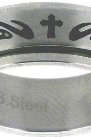 670690334107 Cross With Flames (Size size 10 Ring)