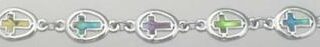 670690500847 Paua Shell Cross (Bracelet/Wristband)