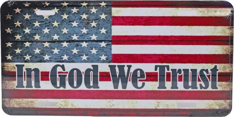 788200876556 In God We Trust Auto Tag