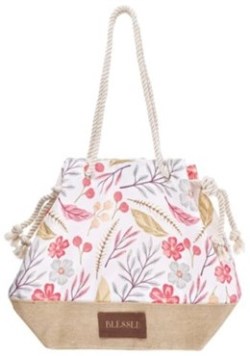 843310101575 With Love Womens Blessed Tote Bag Burlap Red/Tan Floral Design Durable Canvas"