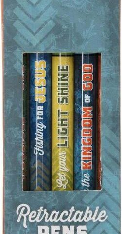 6006937177239 Adventure With Jesus Retractable Pen Set Psalm 16:11