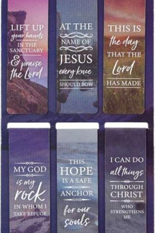 1220000134331 Set of 6 Lift Up Your Hands Scenic Nature Inspirational Magnetic Bible Verse Boo