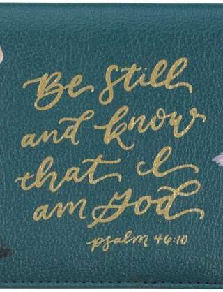 1220000328020 Premium Vegan Leather Scripture Checkbook Cover for Women: Be Still & Know Inspi