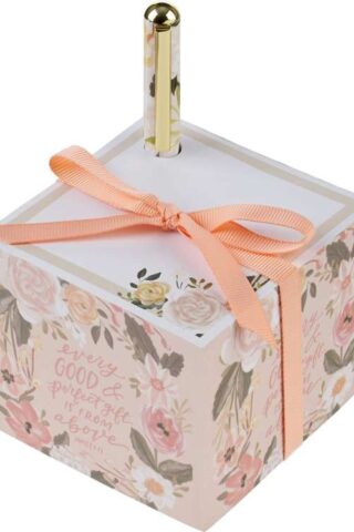 1220000721104 Premium Inspirational Scripture Note Block Cube & Pen Set for Women: Every Good