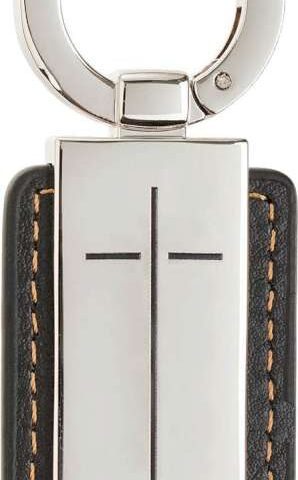 1220000722705 Novelty Inspirational Scripture Vegan Leather Retractable Clip Metal Keychain fo